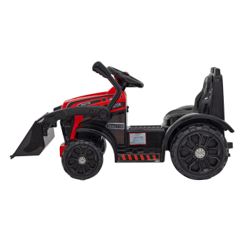 Traktor Spychacz G320 dla najmłodszych dzieci Czerwony + Ruchoma łyżka + Melodie + Klakson + Światła LED